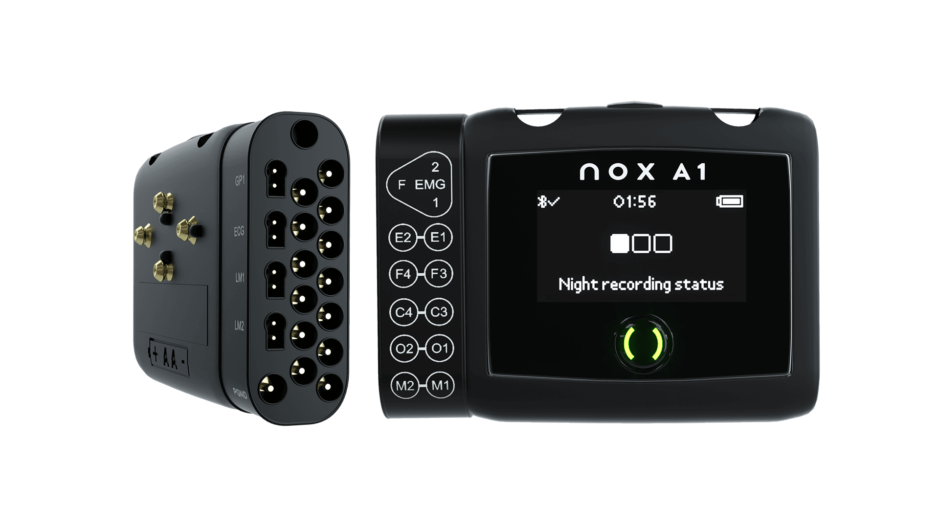 Nox A1™ Clinical Sleep Diagnostic Device, front and back